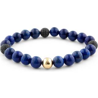Dybblåt Lapis Lazuli Armbånd