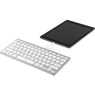Deltaco USB-C tastatur til iOS/MacOS, Nordisk - Hvid/Sølv