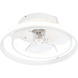 Loftventilator hvid 46,5 cm inkl. LED med fjernbetjening - Kees