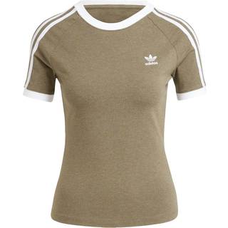 3-Stripes Slim Raglan T-shirt - Olive Strata Mel. - 2XS