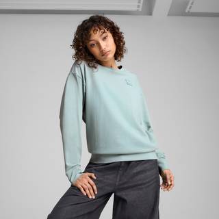 Women&#39;s Puma ESS ELEVATED Comfort Crew, Green, Size S, Women - Modern Mint - S