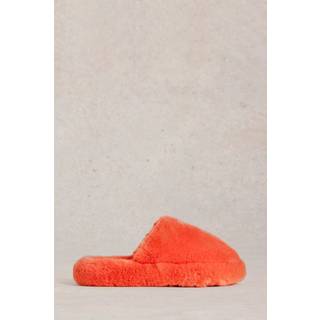 White Stuff White Stuff Red Faux Fur Mule Slippers