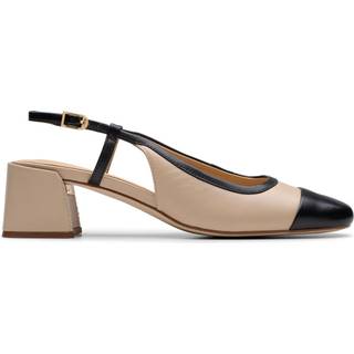 Clarkstil kvinder. 26181321 Nyta45 Sling beige lædersko (42), 3-5 cm, Spænder, Casual