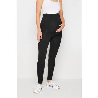 Lts Premium Tall Black Maternity Cotton Leggings Long > 18 Lts | Tall Women's Maternity Trousers - Long 18