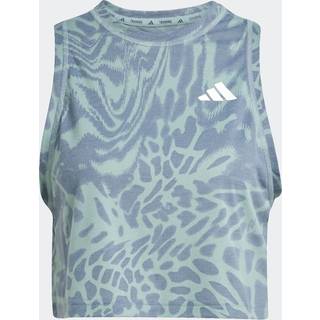 Train Essentials Allover Print Workout Tank Top - Silver Green - XS