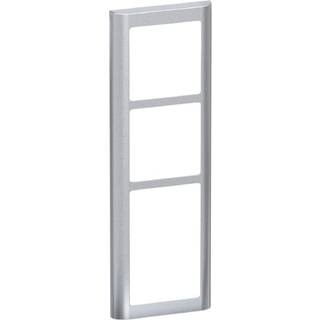 LK FUGA Soft 63 Design ramme 3½ modul, stålmetallic