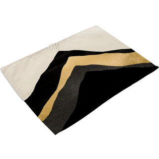 Bomuld Dækkeserviet 42x32 cm med Geometrisk Mønster