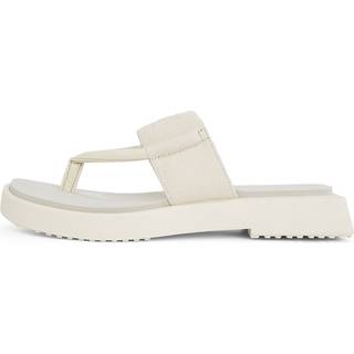 Canvas Square Platform Sandals - Beige - EU 38