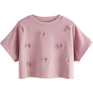 Next Lilac Purple Boxy Bows T-Shirt (3-16yrs)