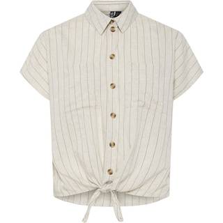 Pieces Pcpia Ss Tie Shirt Wvn Noos Birch Stripes:Black XL