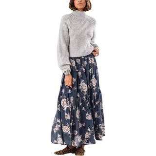 Lollys Laundry Sunset Maxi Nederdel - Dark Blue