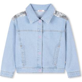Billieblush Billieblush Blue Logo Cropped Denim Jacket With Sequin Detail