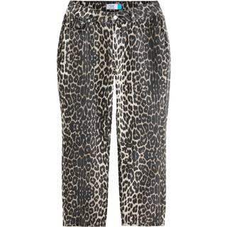 Next Leopard Print Hourglass Straight Leg 100% Cotton Jeans