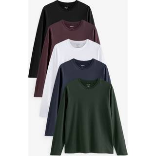 Next Normal pasform Langærmet 100% Bomuld T-shirt 5 Pakke