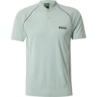 Træningspoloshirt med slim fit i mesh med ekstra stræk
