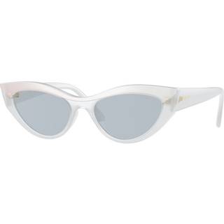 VOGUE EYEWEAR Kvinde VO5637SU 32201U Solbriller Nylon Hvid Lyseblå Cat Eye Spejlet
