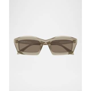 Azzedine Alaia AA0089S 003 53 Solbriller Kvinder Brun - Transparent Tortilla Brown - 53mm