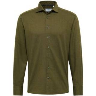 MODERN FIT Shirt in khaki plain