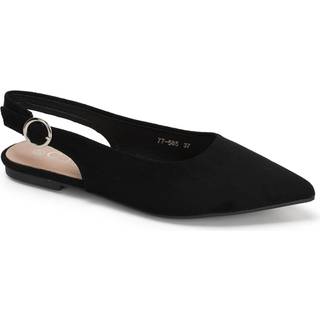 Josette dame slingback ballerina sko 77-585 - Black - 37