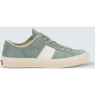 Tom Ford Cambridge leather-trimmed suede sneakers - blue - EU 49.5