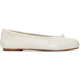 Maison Margiela Tabi leather ballet flats - white - EU 41