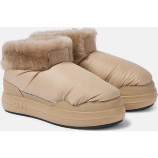 ChloÃ© Polar shearling-lined ankle boots - beige - EU 39