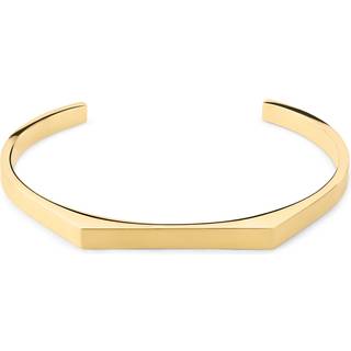 5 mm Mat Guldfarvet Justerbart Kantet Rustfri Stål Manchetarmbånd