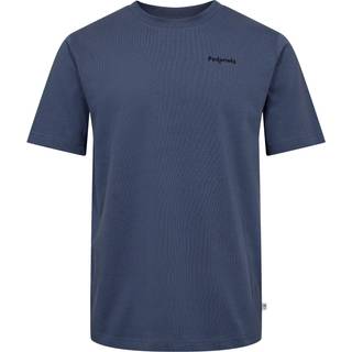 KnowledgeCotton Apparel Regular S/S Heavy Single Footprint T-shirt størrelse XXL farve blå