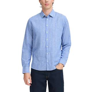 André LS Wide Stripe Linen Mix
