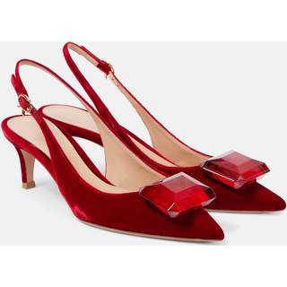Gianvito Rossi Jaipur 55 velvet slingback pumps - red - EU 39