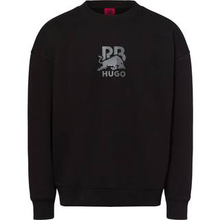 HUGO x RB-sweatshirt i sweatstof af bomuld med diskret kulfiberlogo