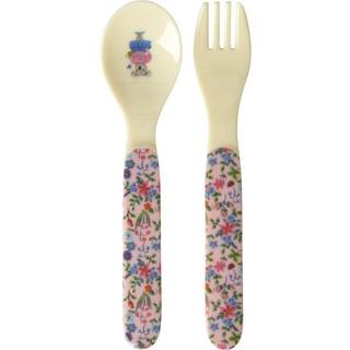 Rice Babyske og gaffel i melamin Pink - Nathalie Lété Print