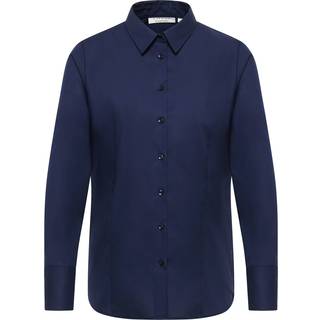 shirt-blouse in navy plain