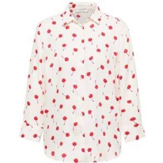shirt-blouse in fuchsia printed