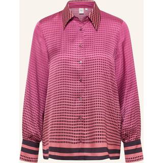 T-shirt blouse in fuchsia printed