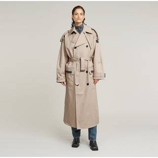 Macro Balloon Trench Coat - Beige - Women