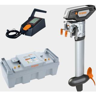 Elmotorpakke Torqeedo Cruise 3.0 RL (Remote Long), 3000 W, lang rig (75.5 cm), med lithiumbatteri (3500 Wh) + regulator