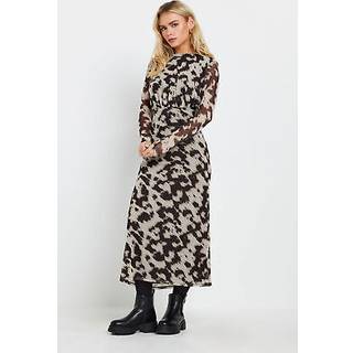 M & Co M & Co White & Black Petite Abstract Mesh Midi Dress