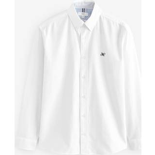 Next White Slim Fit Long Sleeve Oxford Shirt