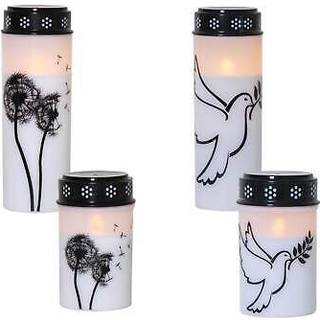 LED GRAVLYS MÆLKEBØTTE / 21cm / BATTERI / TIMER / UDENDØRS