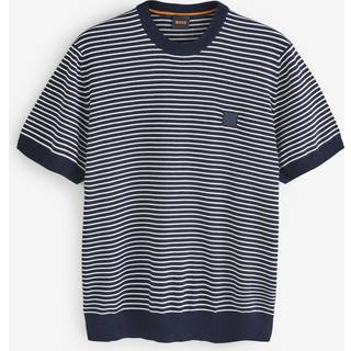 BOSS Kanache Knit T Shirt Light Dark Blue