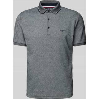 HECHTER PARIS Herren Polo-Shirt blau meliert