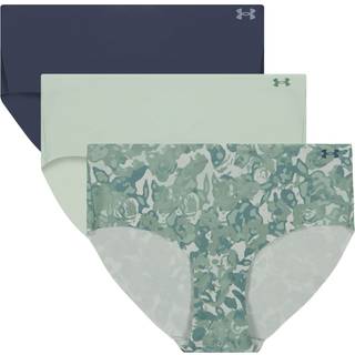 Under Armour Pure Stretch Printed Women's 3-Pack No Show Hipster Silica Green / Downpour Gray / Downpour Gray XL