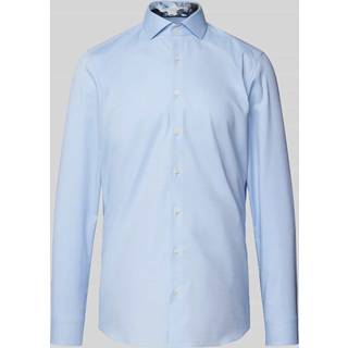 OLYMP Herren Hemd blau gemustert