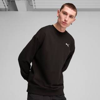 Men&#39;s Puma WARDROBE ESS Relaxed Crew, Black, Size XXL, Clothing - Black - XXL