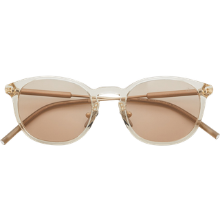 Moncler ME6011D BARBB Asian Fit 300393 49 Solbriller Mænd Gul - Transparent Shiny Butter Yellow - 49mm