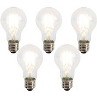 Sæt med 5 E27 LED filamentpærer A60 skumringsføler 4W 470lm 2700K