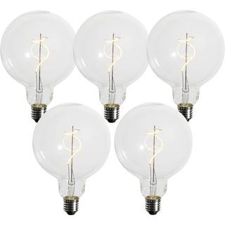 Sæt med 5 E27 Dæmpbare LED Pærer Spiral Filament G125 4W 270 lm 2700K