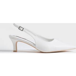 Nelly - Hvid - Pointy Low Slingback - 39