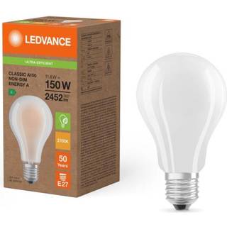 Ledvance Classic LED E27 Pære Matt 11.6W 2452lm - 827 Ekstra Varm Hvid | Erstatter 150W
